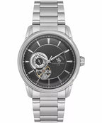 Santa Barbara Polo & Racquet Club Luxury Men's Black Open Heart Window Dial Mechanical Watch