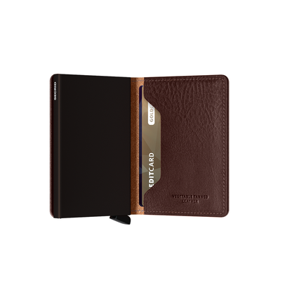 Secrid Slimwallet Style Vegetable Tanned Espresso Brown