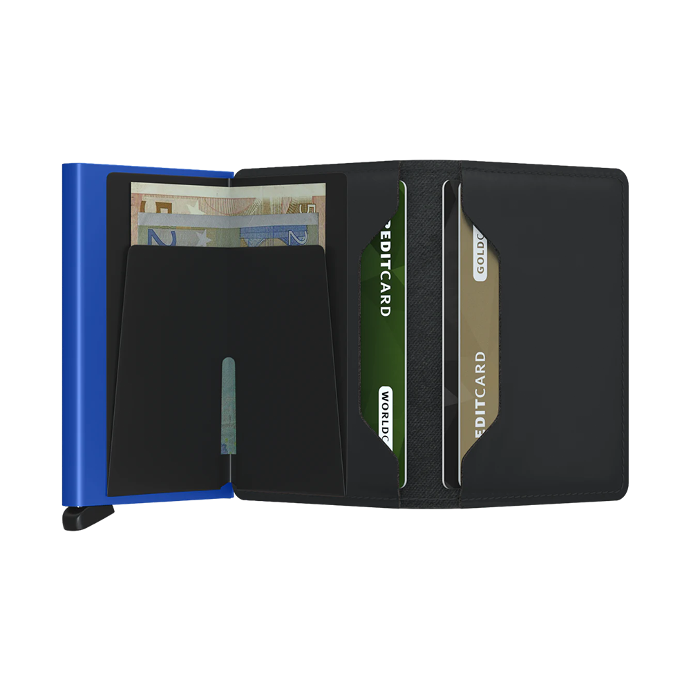 Secrid Slimwallet Matte Black &amp; Blue