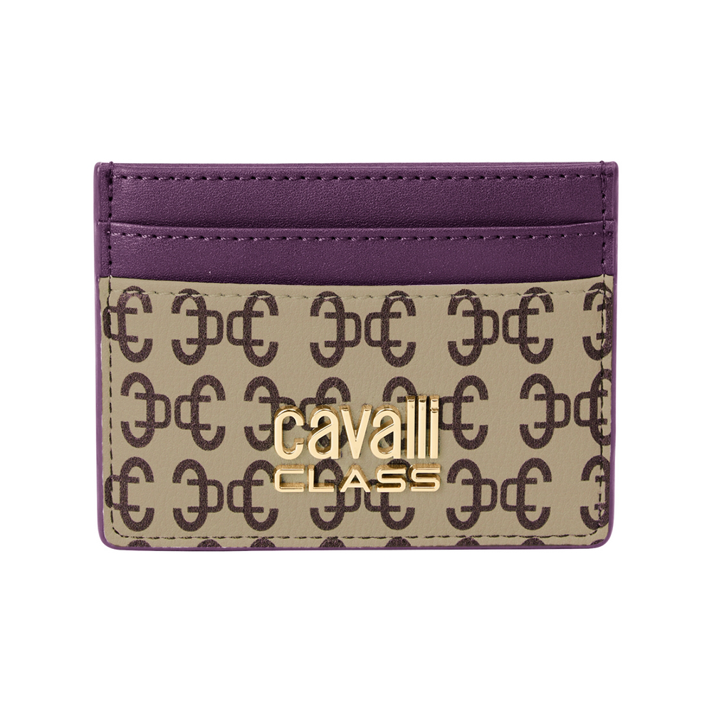 Cavalli Class - Cardholder, Violet & Logo Print