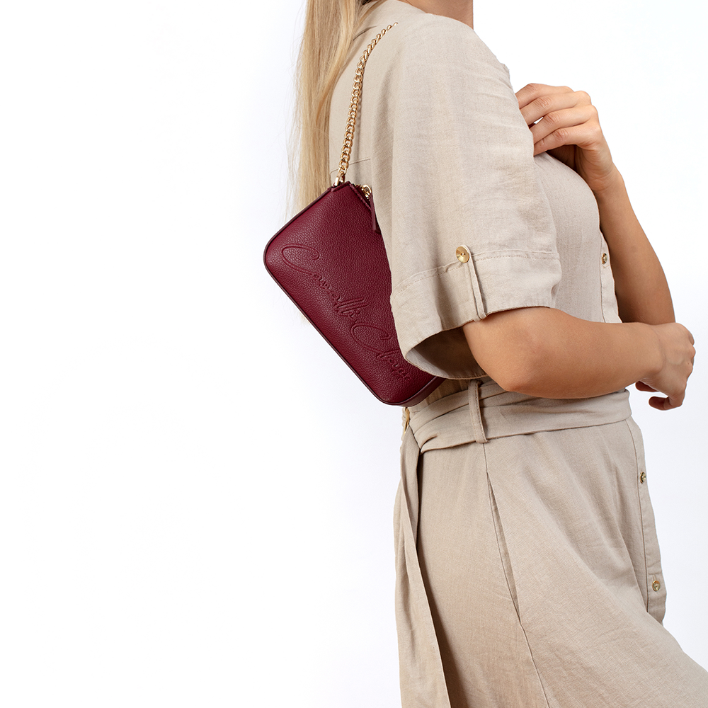 Cavalli Class - Bari Clutch Handbag, Burgundy
