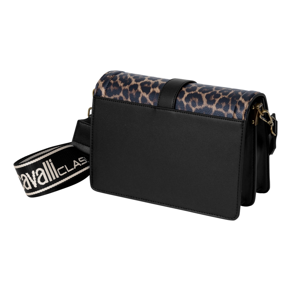 Cavalli Class - Oglio Crossbody Bag, Black & Leopard Print