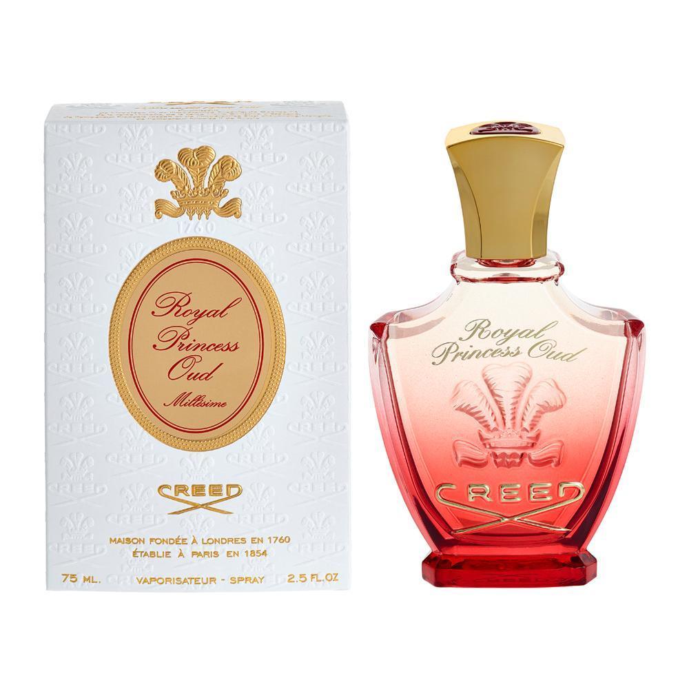 Image of Royal Princess Oud CREED Fragrance, Semi Oval Rose Transparent Bottle With Golden Cap