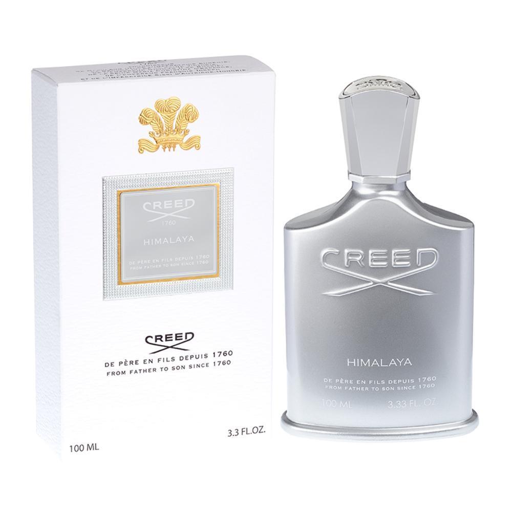 Image Of Creed Fragrance Bottle Himalaya 100ml Silver Bottle With Silver Cap With White Box &amp; Special Creed Logo