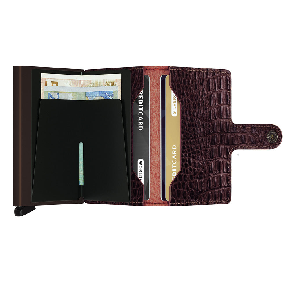 Secrid mini wallet leather nile brown