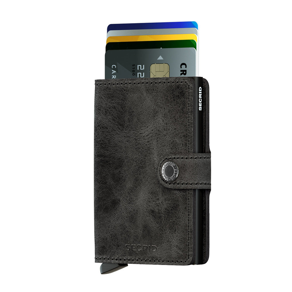 Secrid mini wallet leather vintage black