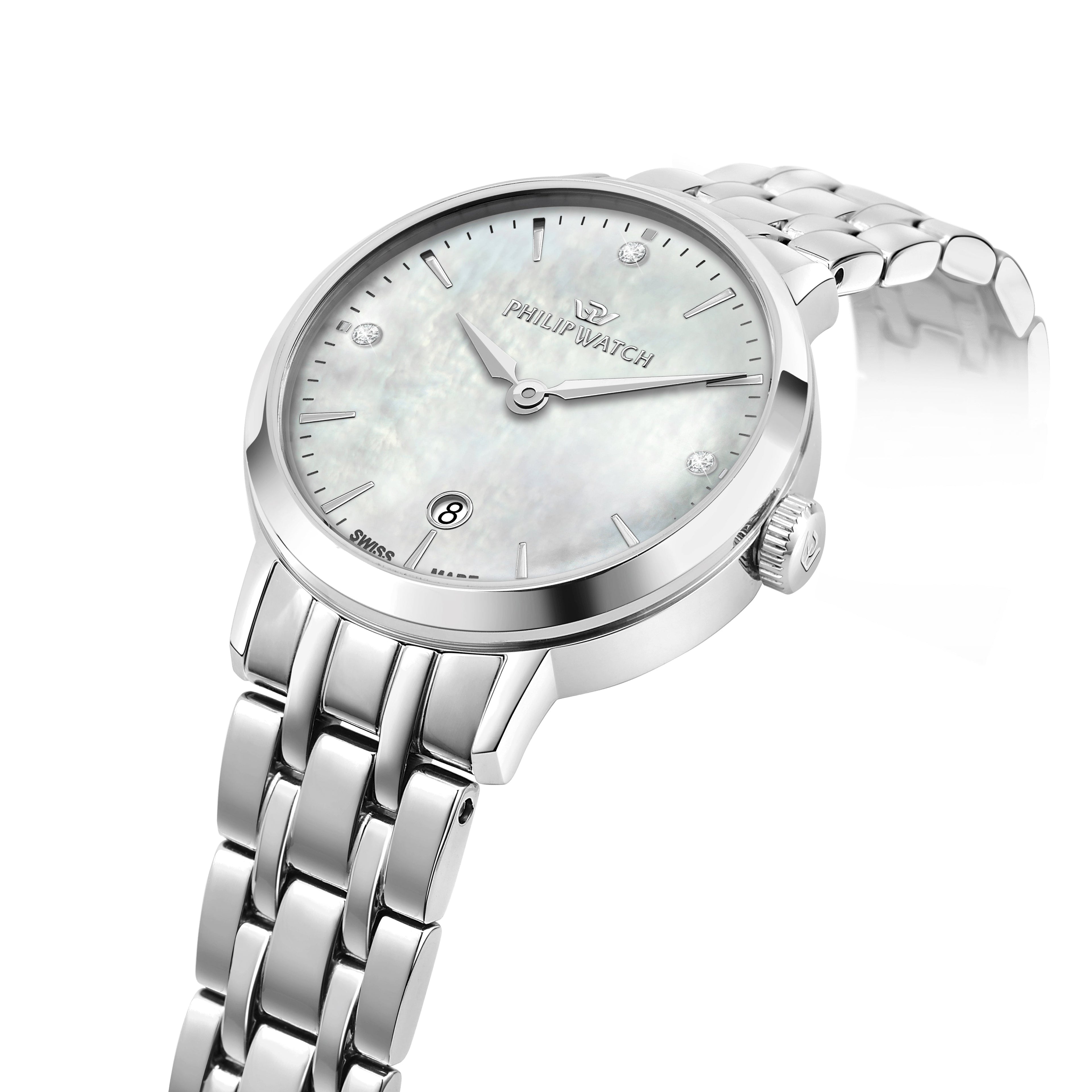 Philip Watch Audrey For Women, MOP Dial with Diamonds