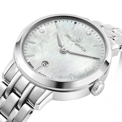 Philip Watch Audrey For Women, MOP Dial with Diamonds