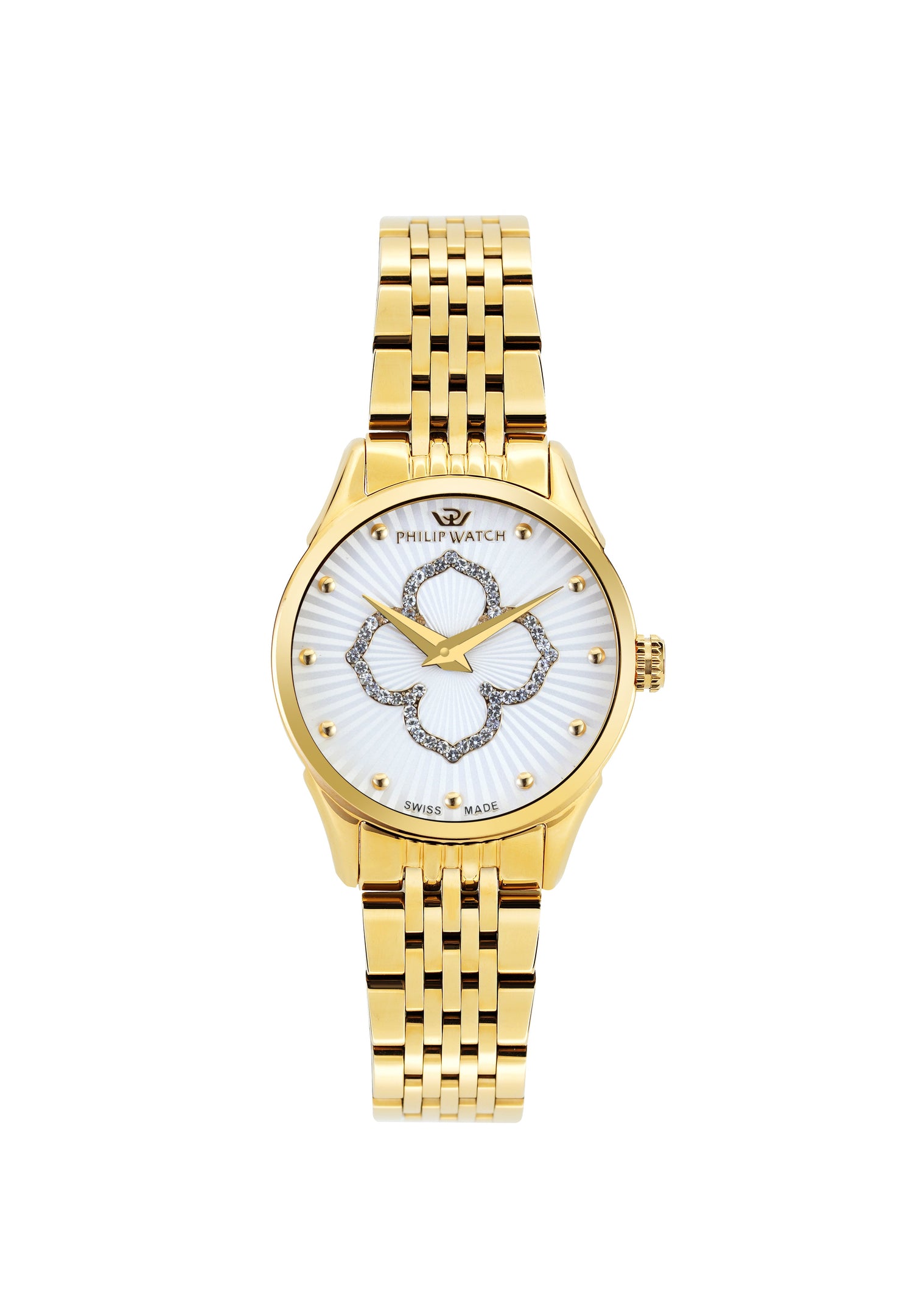 Philip Watch Roma for Women, Silver Dial with Diamonds