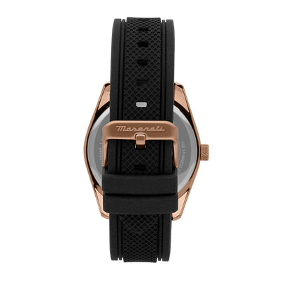 Maserati Attrazione Leather Strap Watch for Men