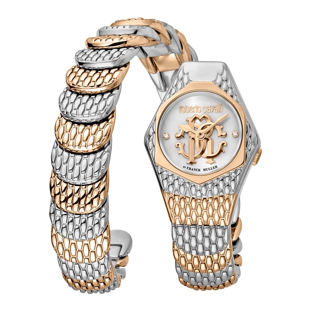 Roberto Cavalli Women Watch Two Tone Silver