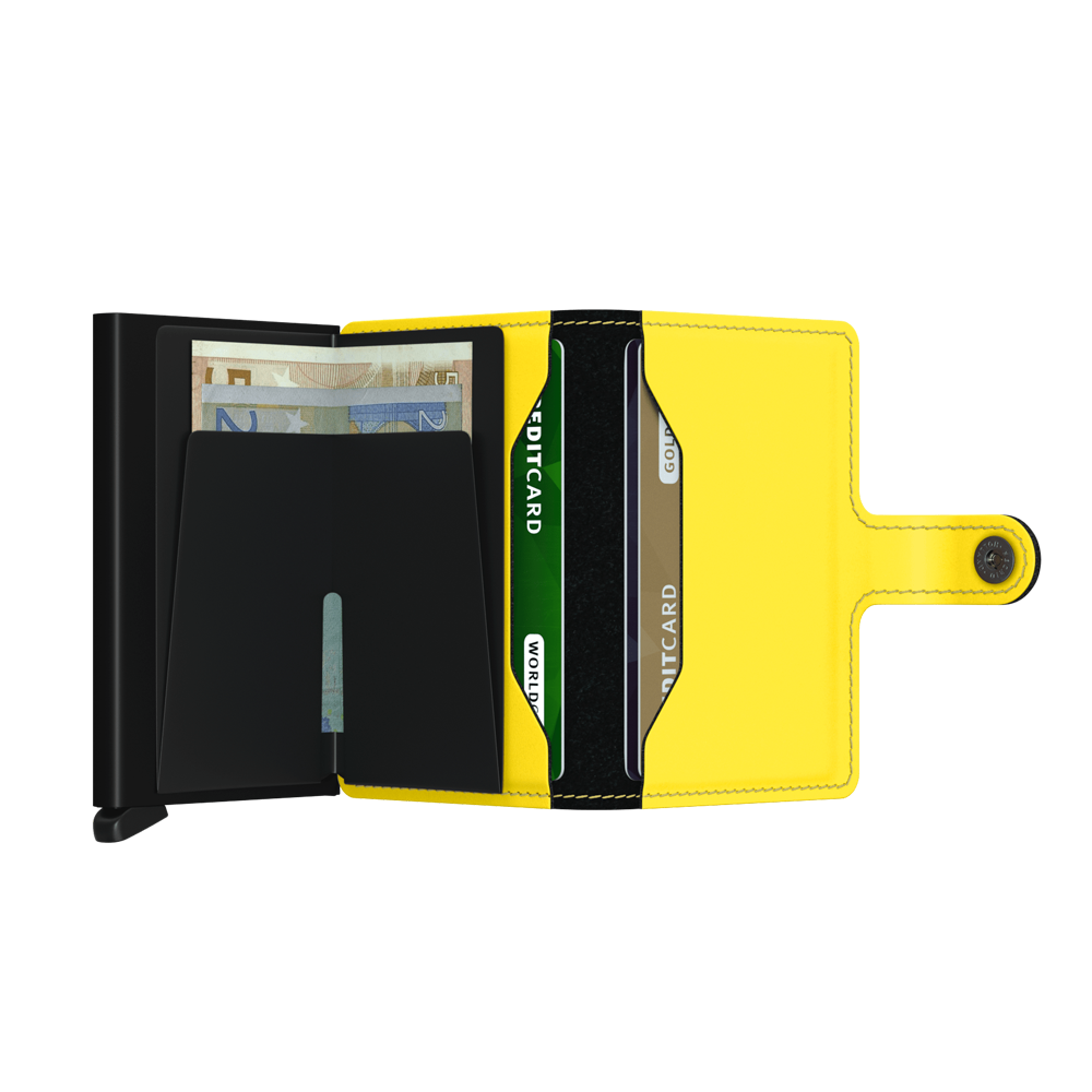 Miniwallet Matte MM-Black & Yellow