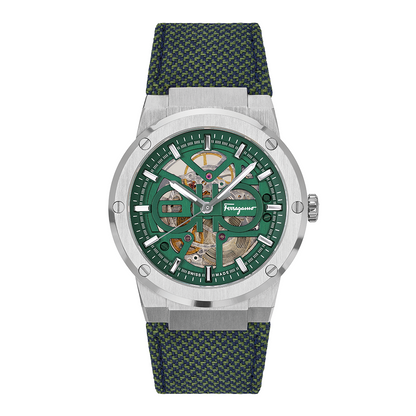 F-80 Skeleton Watch, Green PET Strap