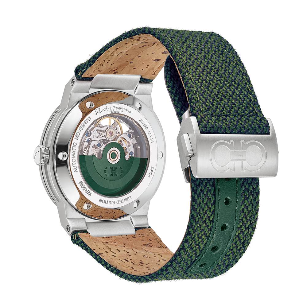 F-80 Skeleton Watch, Green PET Strap