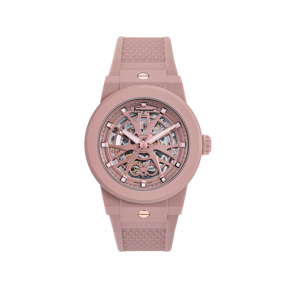 ساعة Ferragamo F-80 Skeleton Ecoceramic الأوتوماتيكية ساعة Ferragamo F-80 Skeleton Ecoceramic الأوتوماتيكية