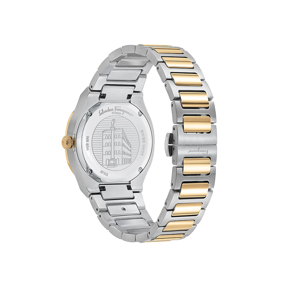 Ferragamo Elliptical Mother of Pearl Watch