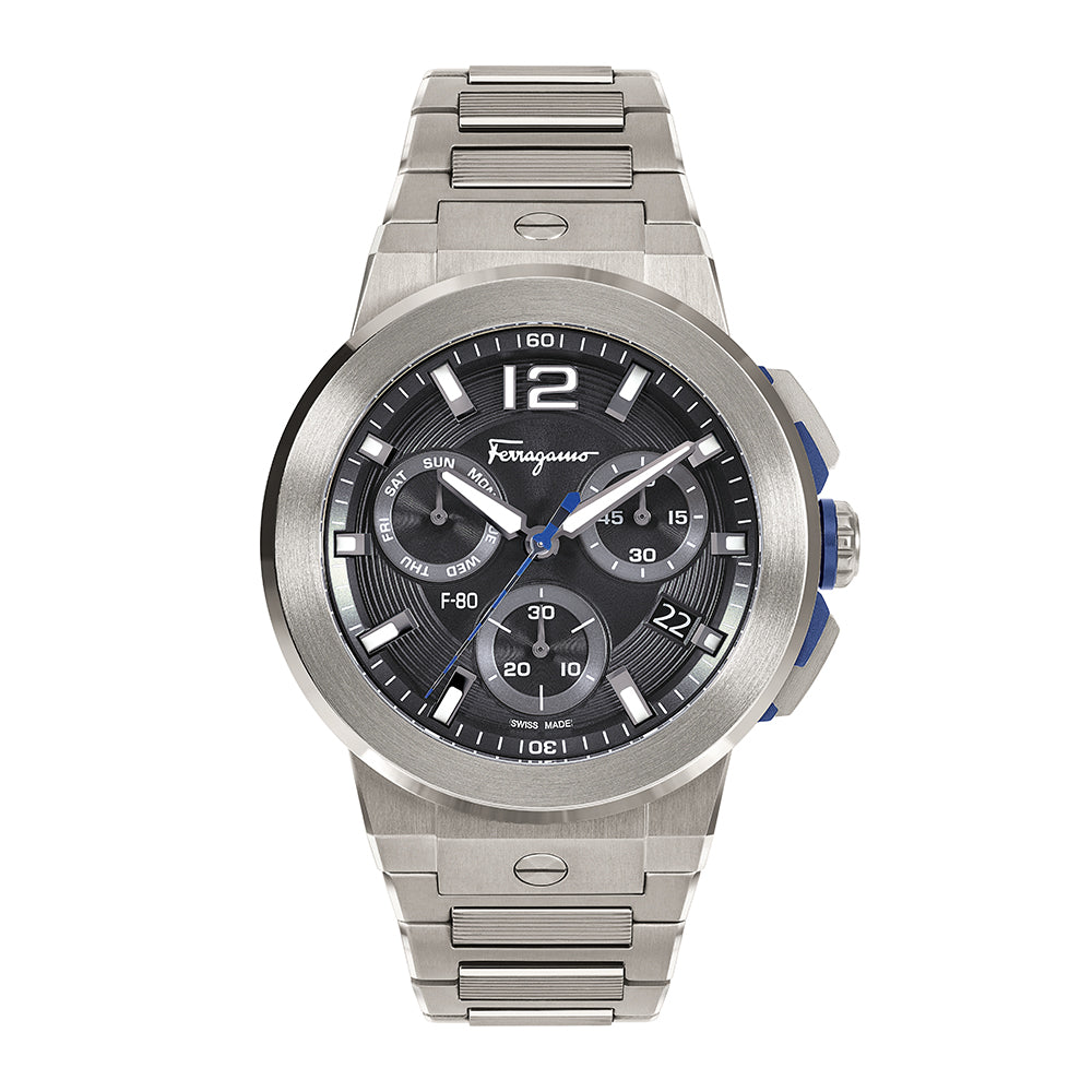 Ferragamo F-80 Tonneau Chrono Bracelet Watch