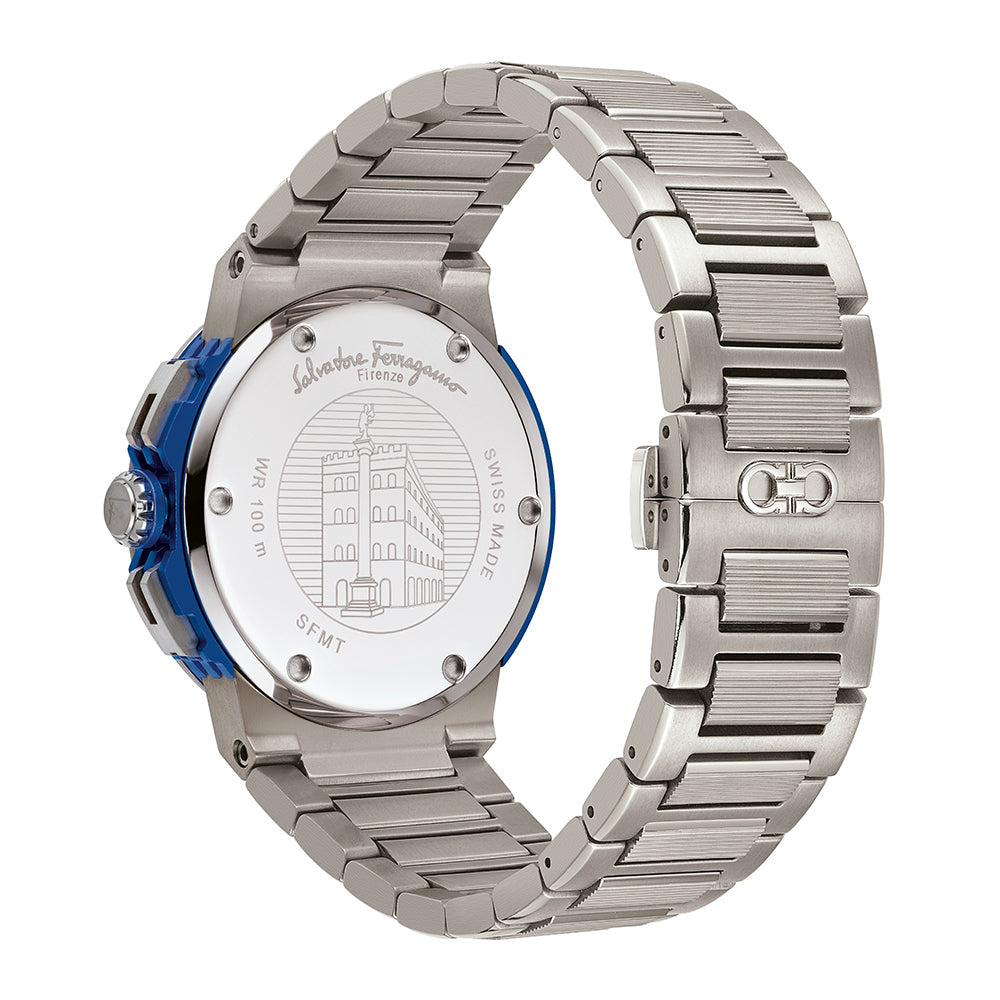 Ferragamo F-80 Tonneau Chrono Bracelet Watch