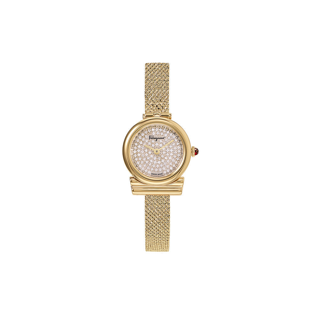 Ferragamo Gancini Diamond Pavé Watch