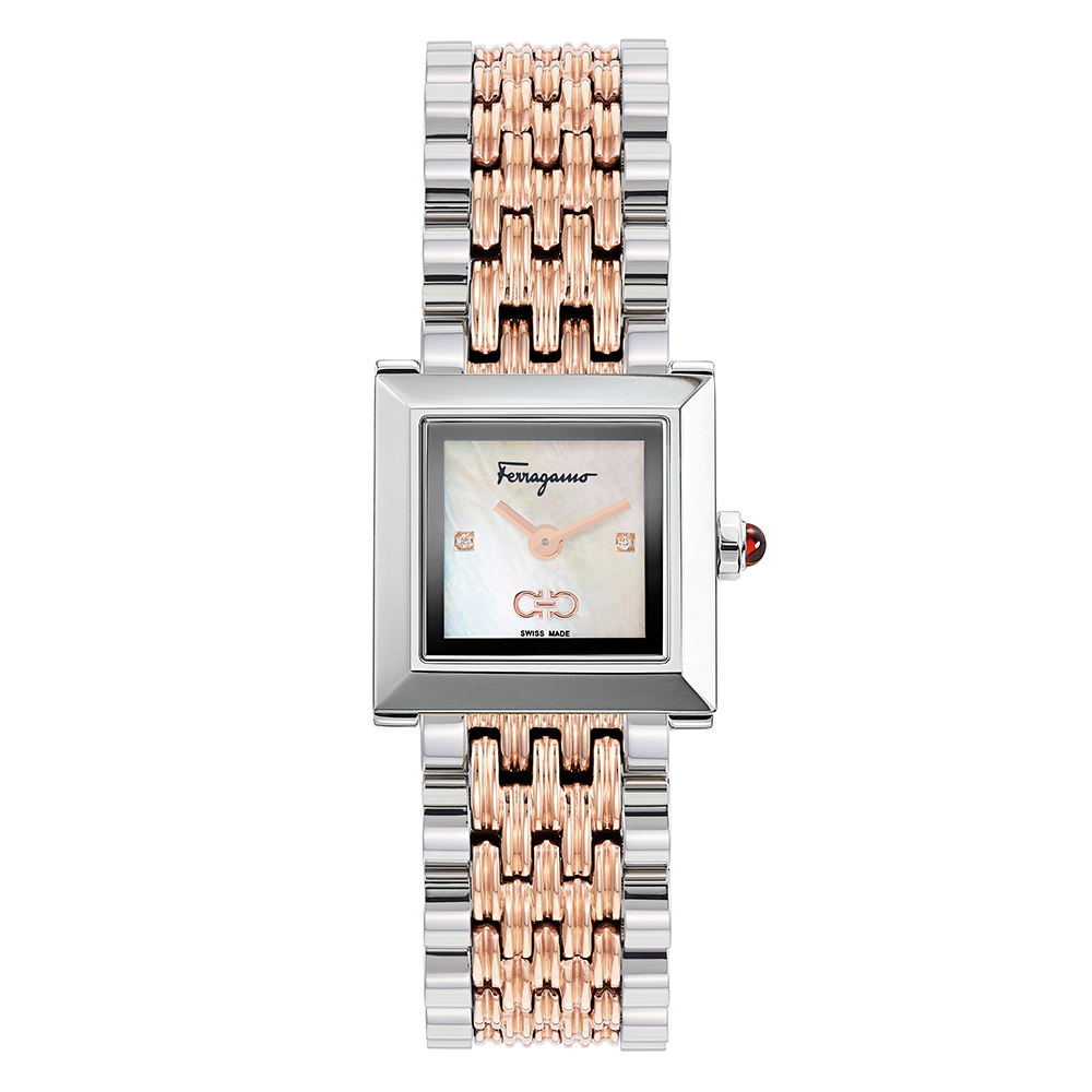 Ferragamo Lace, Two-Tone Stainless Steel Bracelet Watch