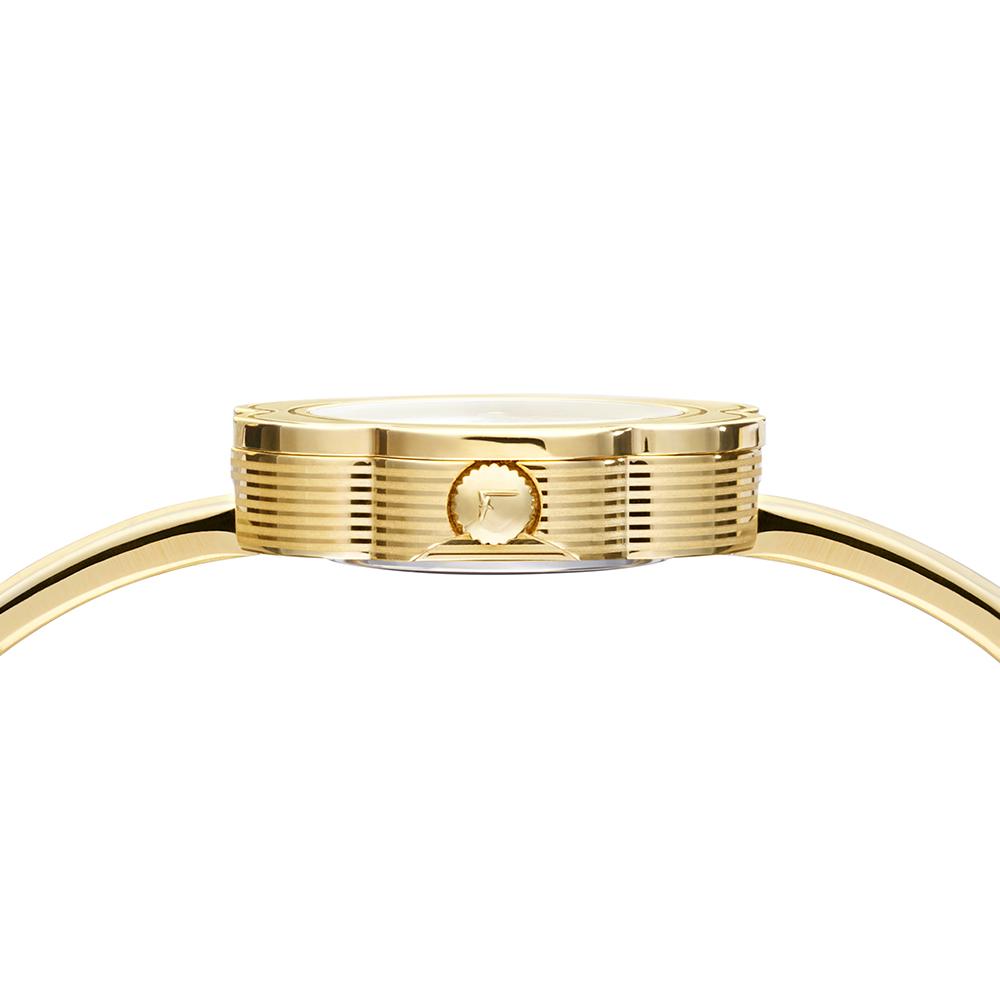 Fiore Watch, Stainless Steel Bracelet, Gold Dial