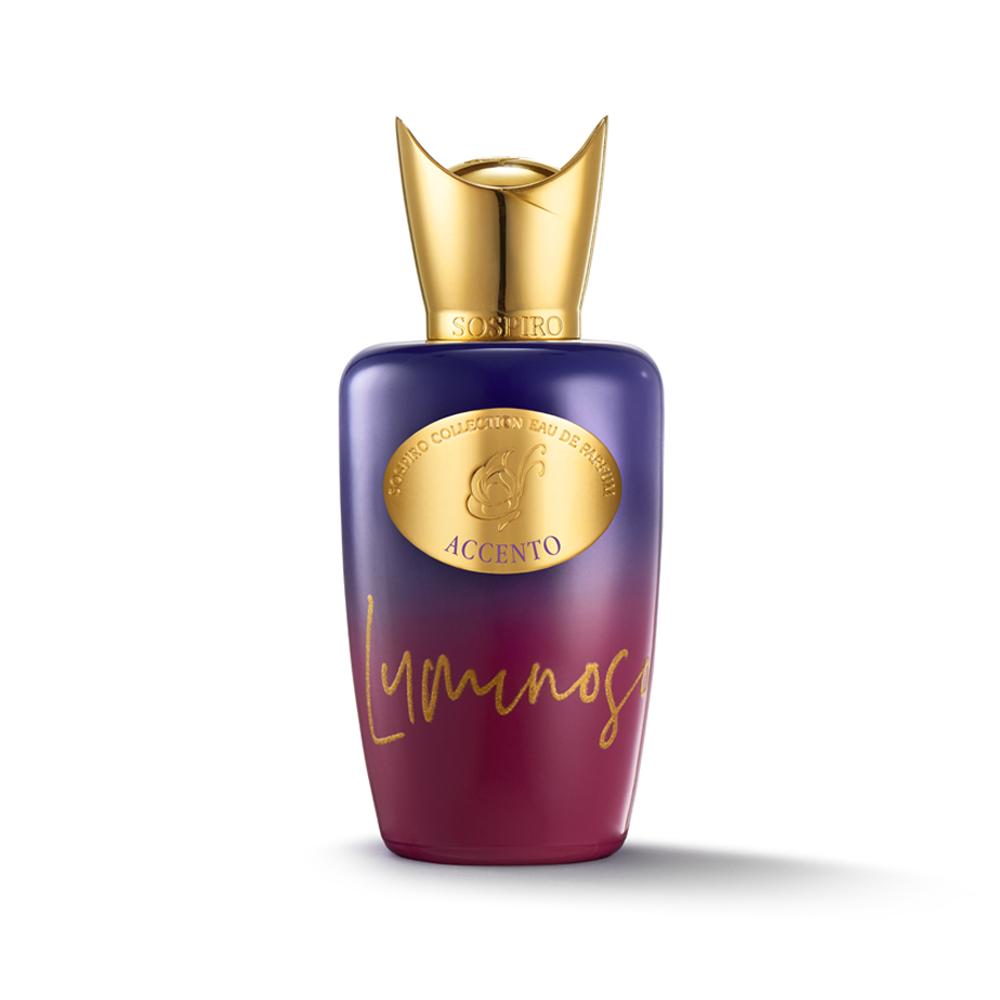 Image Of Accento Sospiro Luminoso Fragrance Bottle Purple Fading Color with Unique Queen Crown Pari Gallery Qatar