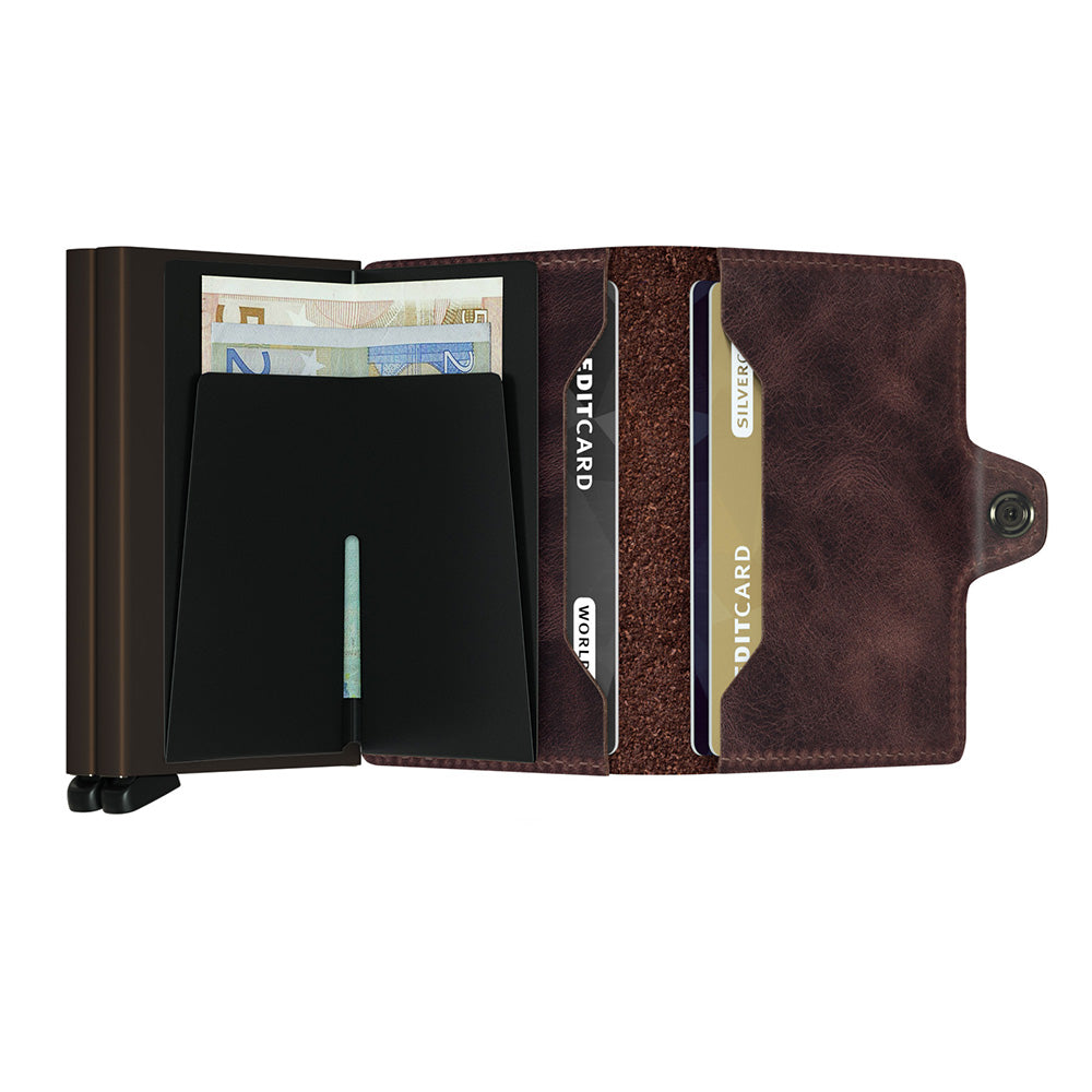 Secrid twin wallet leather vintage chocolate