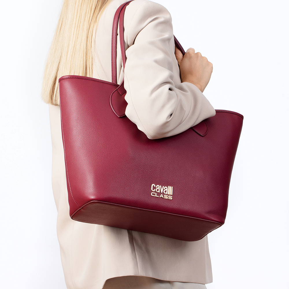 Cavalli Class - Ravenna Tote Bag, Burgundy